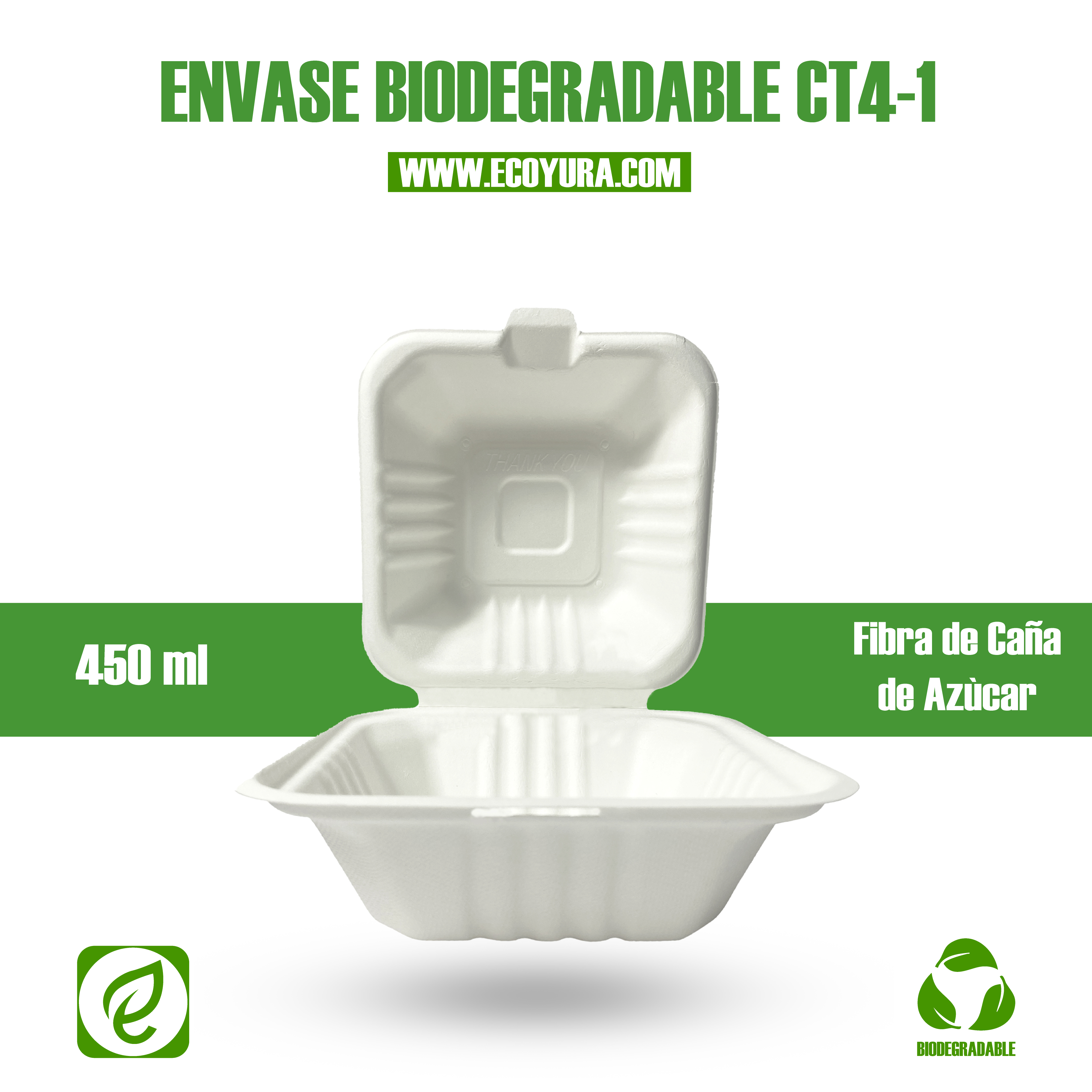 Envase Biodegradable CT4|1 – 450 ml